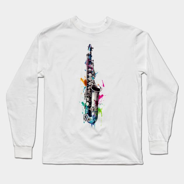 Sax Long Sleeve T-Shirt by Urban Archeology Shop Gallery